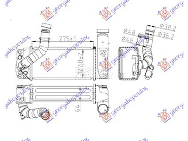 HLADNJAK INTERKULERA 1.4 D4D za Toyota Auris od 2006. do 2010. god.