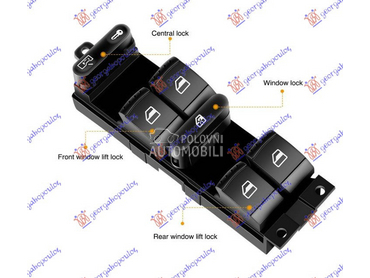 PREKIDAC U PREDNJIM VRATIMA (4 za Volkswagen Passat od 2000. do 2005. god.