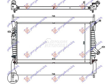 HLADNJAK MOTORA 2.2/2.3... za Ford Transit Connect od 2006. do 2013. god.