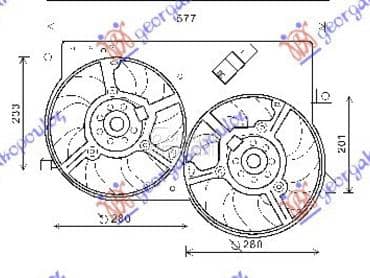 VENTILATOR KOMPLET (1.3... za Fiat Palio od 1999. do 2004. god.