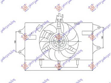 VENTILATOR KOMPLET (1.2... za Fiat Doblo od 2001. do 2005. god.