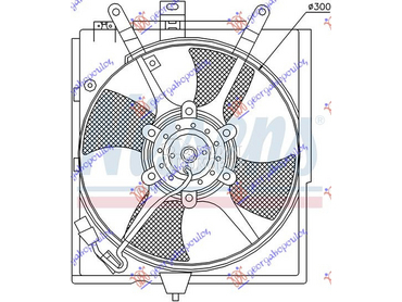 VENTILATOR HLADNJAKA KOMPLET ( za Volvo S40 od 1995. do 2000. god.