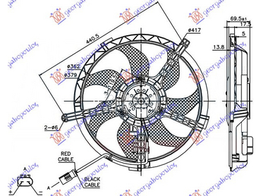 VENTILATOR KOMPLET (2 PIN) za MINI Countryman od 2011. do 2016. god.