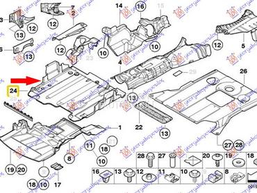 ZASTITA MOTORA (PREDNJI DEO) P za BMW Serija 3 od 1999. do 2002. god.