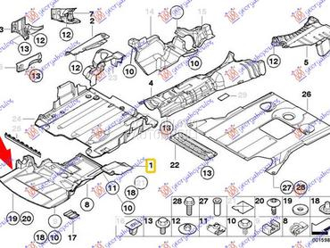 ZASTITA MOTORA (ZADNJI DEO) PL za BMW Serija 3 od 1999. do 2002. god.