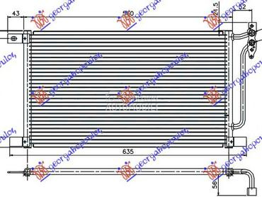 HLADNJAK KLIME DIZEL (520x314x za BMW X3 od 2004. do 2007. god.