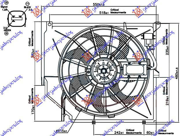 VENTILATOR KOMPLET (BENZIN) (S
