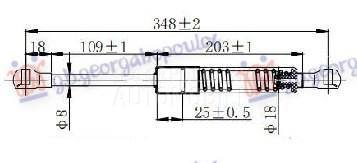 AMORTIZER GEPEK VRATA 4 VRATA/