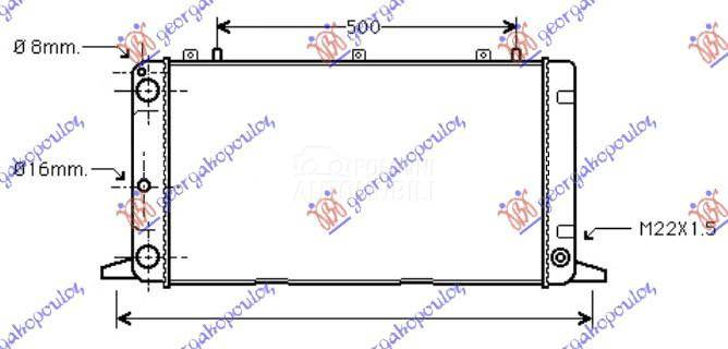 HLADNJAK MOTORA 1.6/2.0 (62x32