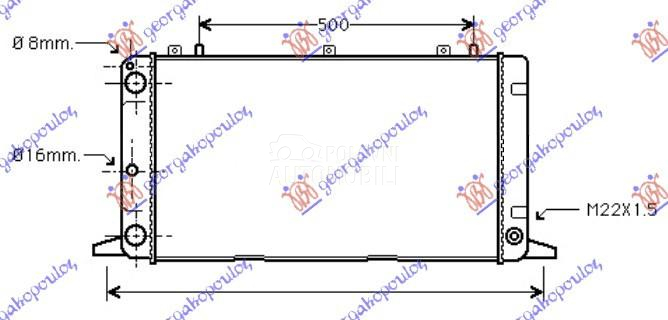 HLADNJAK MOTORA 1.6/2.0 (62x32