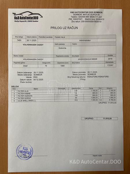 Volkswagen Caddy 2.0 TDI Maxi