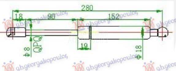 AMORTIZER GEPEK VRATA (630N)