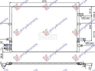 HLADNJAK KLIME ZA SVE MODELE B za Ford Mondeo od 2000. do 2007. god.