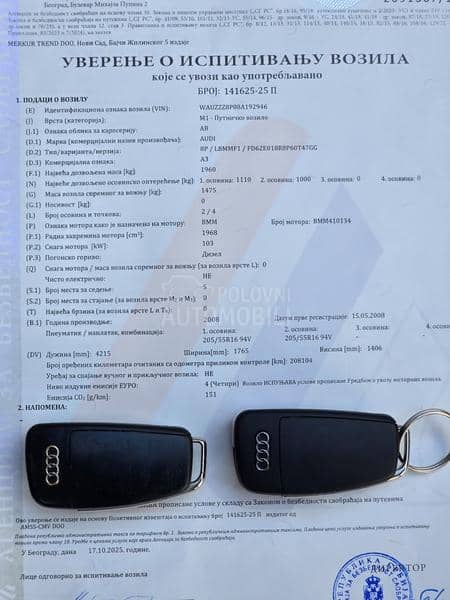 Audi A3 2.0 TDI  DSG