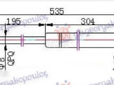 AMORTIZER GEPEK VRATA 5 VRATA za Ford Mondeo od 2000. do 2007. god.