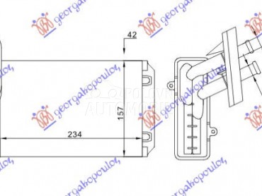 GREJAC KABINE (234x157x42) za Seat Toledo od 1999. do 2004. god.