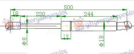 AMORTIZER GEPEK VRATA -00 (500