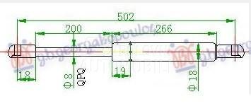 AMORTIZER GEPEK VRATA (500L-28