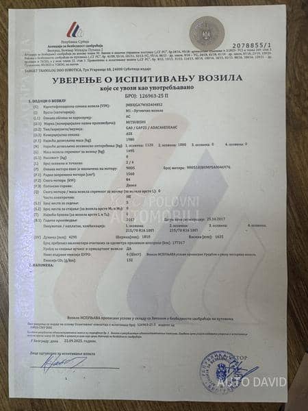 Mitsubishi ASX 1.6D 4X4 CH