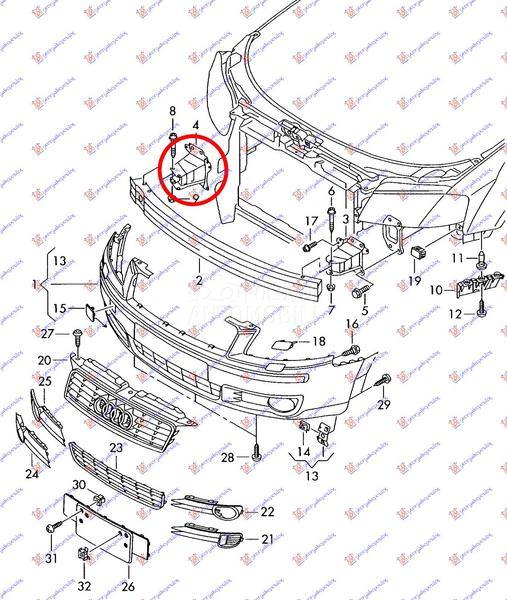 NOSAC PREDNJEG BRANIKA METALNI