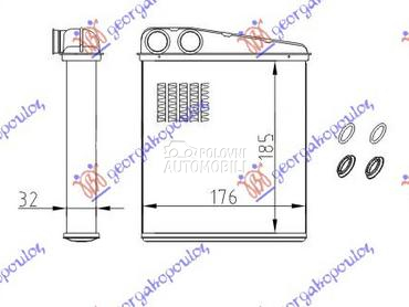 GREJAC KABINE (185x176) (TIP V za Volkswagen Tiguan od 2007. do 2011. god.