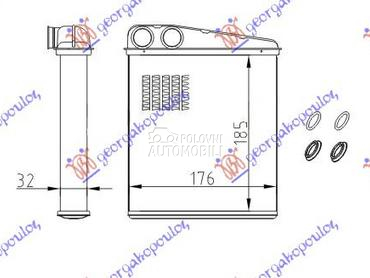 GREJAC KABINE (185x176) (TIP V za Volkswagen Jetta od 2010. do 2014. god.