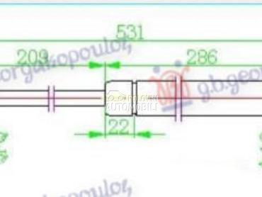 AMORTIZER GEPEK VRATA (SPORTBA za Audi A3 od 2003. do 2008. god.