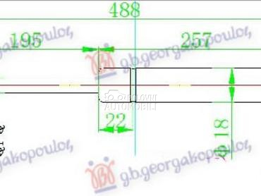 AMORTIZER GEPEK VRATA (485L-46 za Audi A3 od 2008. do 2012. god.
