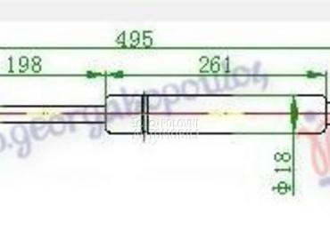 AMORTIZER GEPEK VRATA (494L-49 za Audi A3 od 2003. do 2008. god.