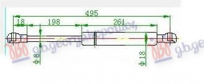 AMORTIZER GEPEK VRATA (494L-49