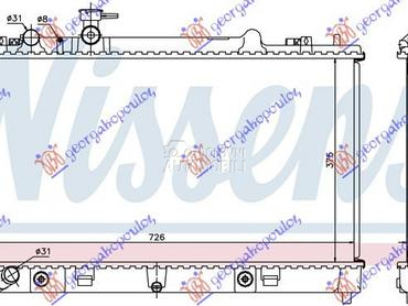 HLADNJAK MOTORA 1.8/2.0 BENZIN za Mazda 6 od 2008. do 2013. god.