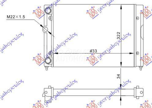 HLADNJAK MOTORA 1.4/1.6 (43x32