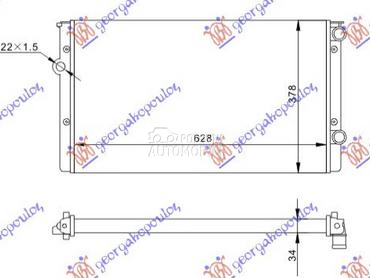 HLADNJAK MOTORA 1.9 TD (63x38) za Volkswagen Golf 3 od 1992. do 1998. god.