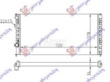 HLADNJAK MOTORA 1.6/1.8/2.0/2. za Volkswagen Passat od 1993. do 1996. god.