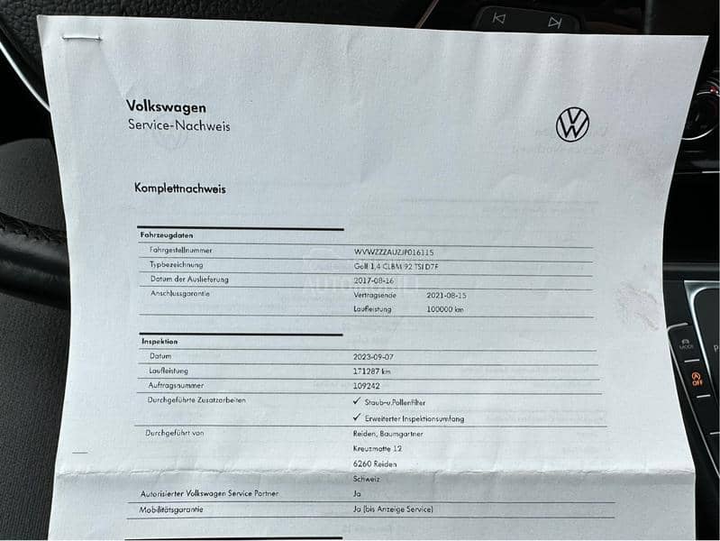 Volkswagen Golf 7 7.5 DSG CH