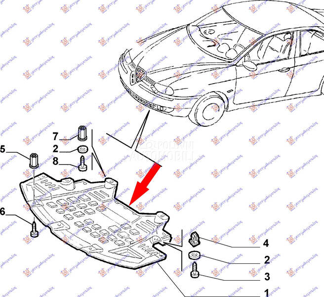 ZASTITA MOTORA PREDNJA PLASTIC