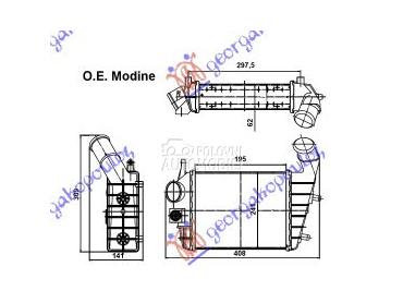 HLADNJAK INTERKULERA 1.9-2.4 J za Alfa Romeo 156 od 2003. do 2005. god.