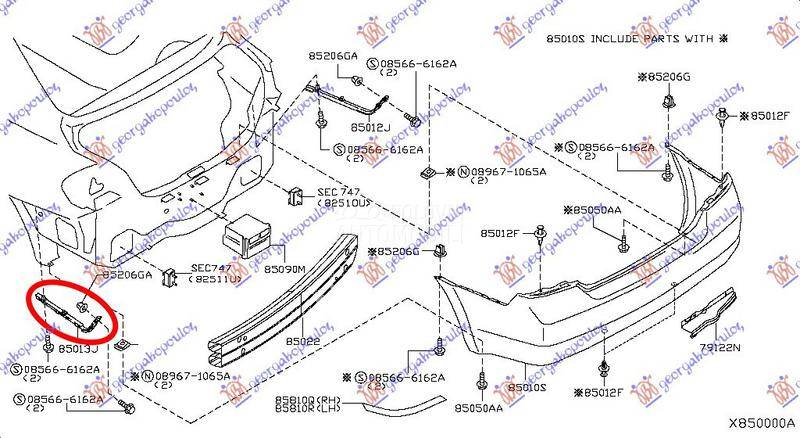 NOSAC ZADNJEG BRANIKA BOCNI PL