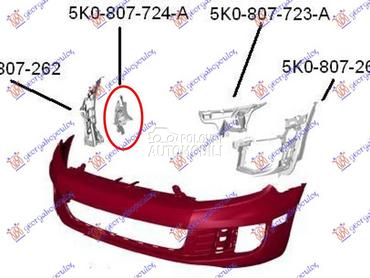 NOSAC PREDNJEG BRANIKA GORNJI za Volkswagen Golf 6 od 2008. do 2013. god.