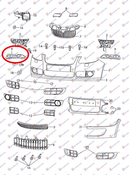 NOSAC PREDNJEG BRANIKA METALNI