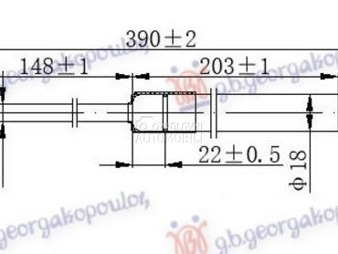 AMORTIZER GEPEK VRATA KARAVAN za Kia cee`d od 2010. do 2013. god.