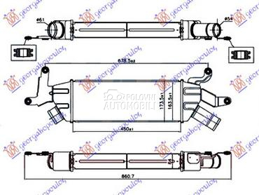 HLADNJAK INTERKULERA 2.2 D-ID za Mitsubishi Outlander od 2011. do 2013. god.