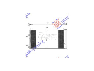 HLADNJAK KLIME BENZIN/DIZEL (6 za Renault Laguna od 2008. do 2015. god.
