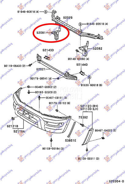 NOSAC PREDNJEG BRANIKA
