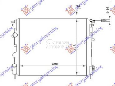 HLADNJAK MOTORA BENZIN/DIZEL ( za Renault Kangoo od 1998. do 2003. god.