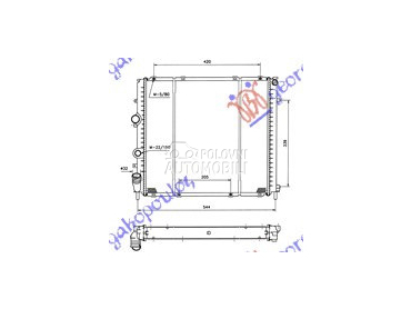 HLADNJAK MOTORA DIZEL (480x433 za Renault Kangoo od 1998. do 2003. god.
