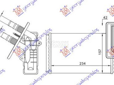 GREJAC KABINE (234x157) za Renault Kangoo od 1998. do 2003. god.