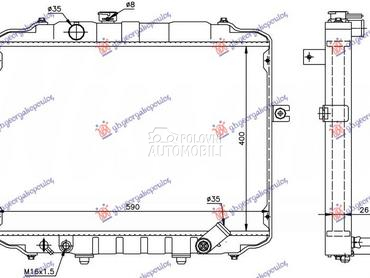 HLADNJAK MOTORA 2.4 BENZIN (40 za Hyundai H 1 od 1993. do 2003. god.