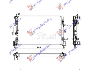 HLADNJAK MOTORA 1.2/1.6 12/16V za Seat Ibiza od 2008. do 2012. god.
