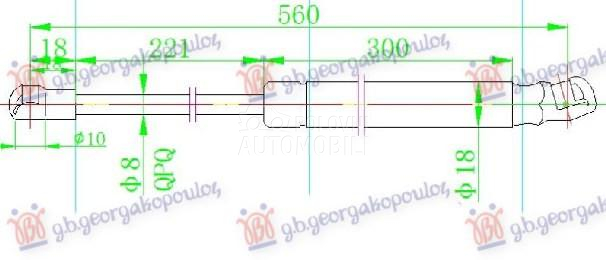AMORTIZER GEPEK VRATA 5 VRATA
